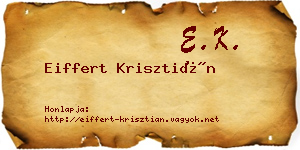 Eiffert Krisztián névjegykártya